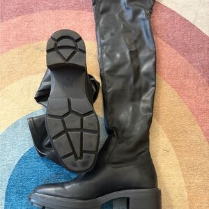 Zara Over the Knee Black Boots